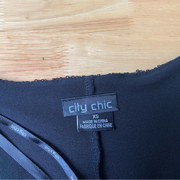 CITY CHIC Black Sequin V-Neck Demi Maxi Dress Plus Size XS 14 Party Cocktail - Picture 6 of 11